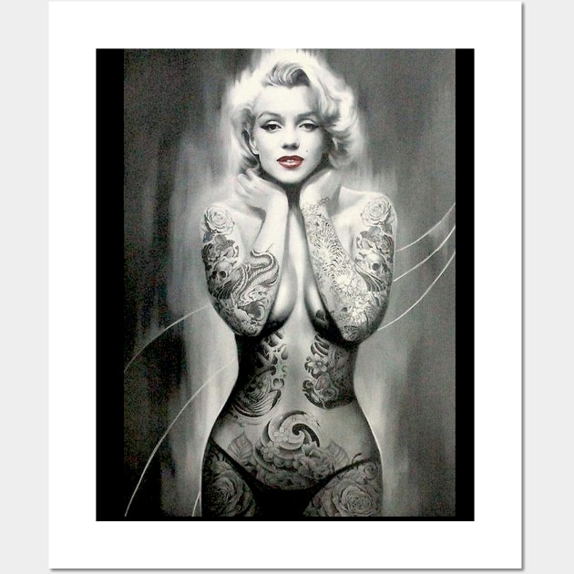 Marilyn Monroe as The Tattooed Lady Print Wall Art by posterbobs